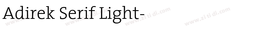 Adirek Serif Light字体转换